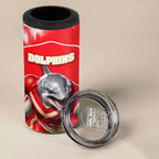 Personalised Dolphins Mascot Rugby 4 in 1 Can Cooler Tumbler Redcliffe Peninsula Athletic Graphic Print