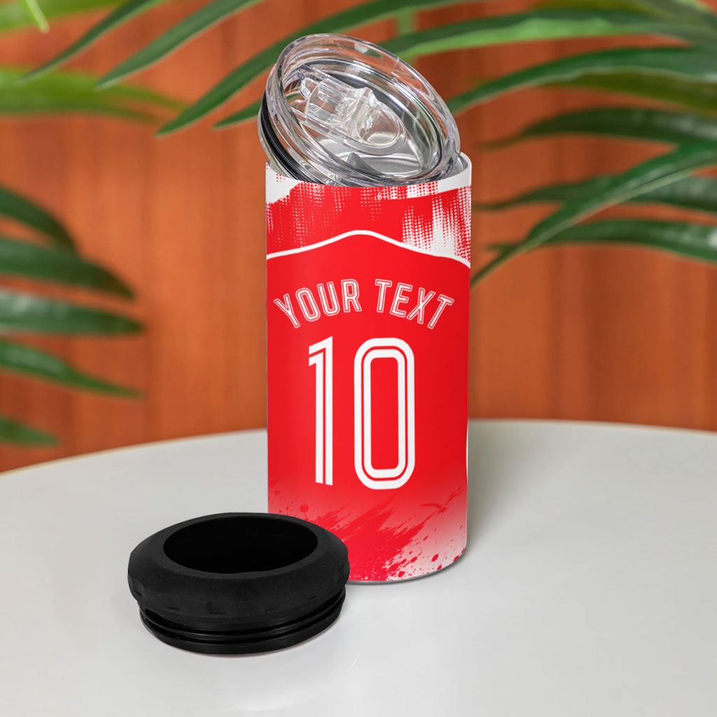 Personalised Dolphins Mascot Rugby 4 in 1 Can Cooler Tumbler Redcliffe Peninsula Athletic Graphic Print