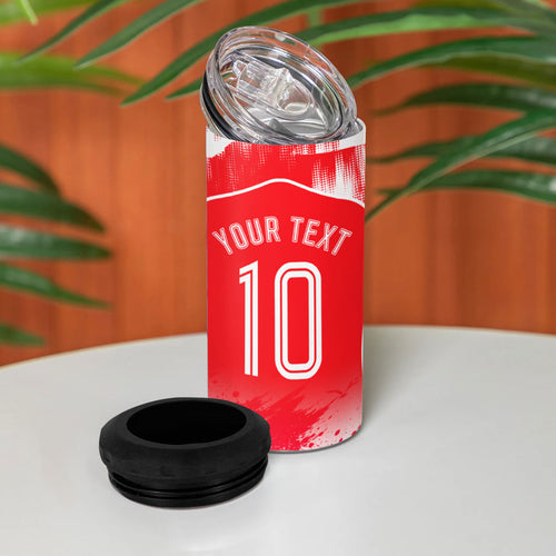 Personalised Dolphins Mascot Rugby 4 in 1 Can Cooler Tumbler Redcliffe Peninsula Athletic Graphic Print