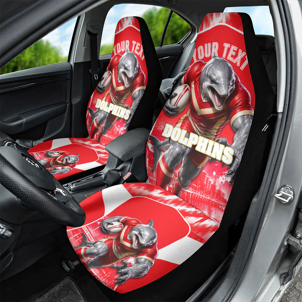 Personalised Dolphins Mascot Rugby Car Seat Cover Redcliffe Peninsula Athletic Graphic Print