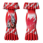 Personalised Dolphins Mascot Rugby Couples Matching Mermaid Dress and Long Sleeve Button Shirt Redcliffe Peninsula Athletic Graphic Print
