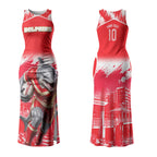 Personalised Dolphins Mascot Rugby Couples Matching Tank Maxi Dress and Hawaiian Shirt Redcliffe Peninsula Athletic Graphic Print