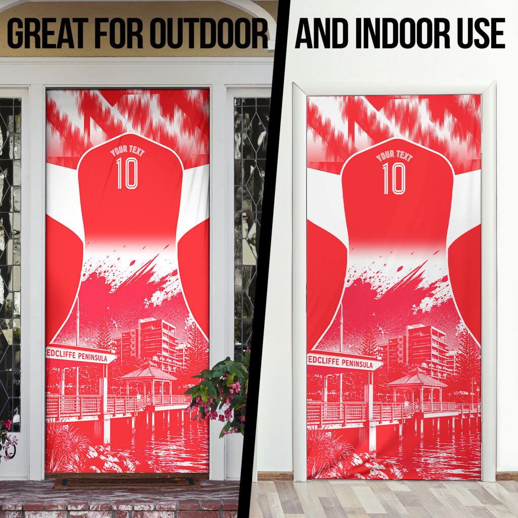 Personalised Dolphins Mascot Rugby Door Cover Redcliffe Peninsula Athletic Graphic Print
