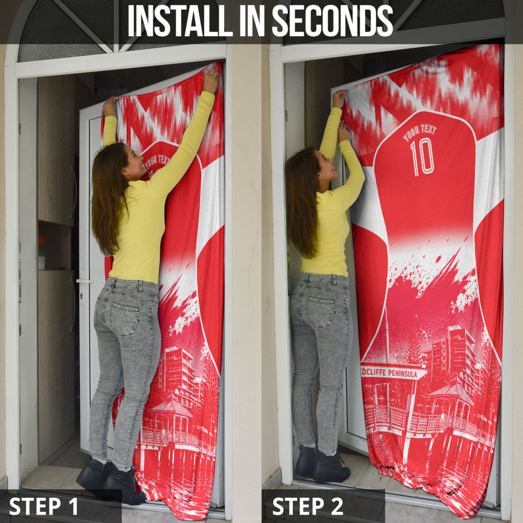 Personalised Dolphins Mascot Rugby Door Cover Redcliffe Peninsula Athletic Graphic Print