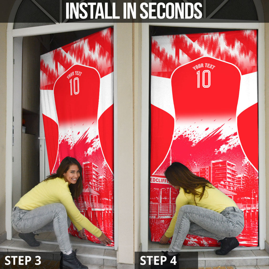Personalised Dolphins Mascot Rugby Door Cover Redcliffe Peninsula Athletic Graphic Print