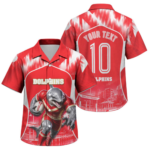 Personalised Dolphins Mascot Rugby Family Matching Tank Maxi Dress and Hawaiian Shirt Redcliffe Peninsula Athletic Graphic Print