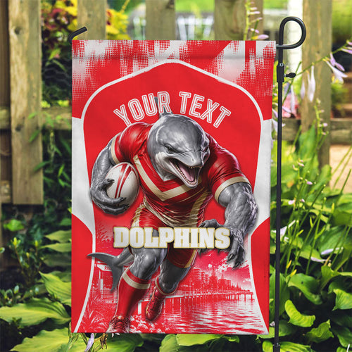 Personalised Dolphins Mascot Rugby Garden Flag Redcliffe Peninsula Athletic Graphic Print