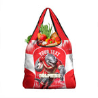 Personalised Dolphins Mascot Rugby Grocery Bag Redcliffe Peninsula Athletic Graphic Print