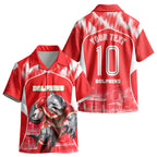 Personalised Dolphins Mascot Rugby Kid Hawaiian Shirt Redcliffe Peninsula Athletic Graphic Print