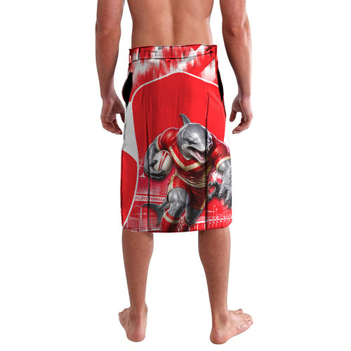 Personalised Dolphins Mascot Rugby Lavalava Redcliffe Peninsula Athletic Graphic Print