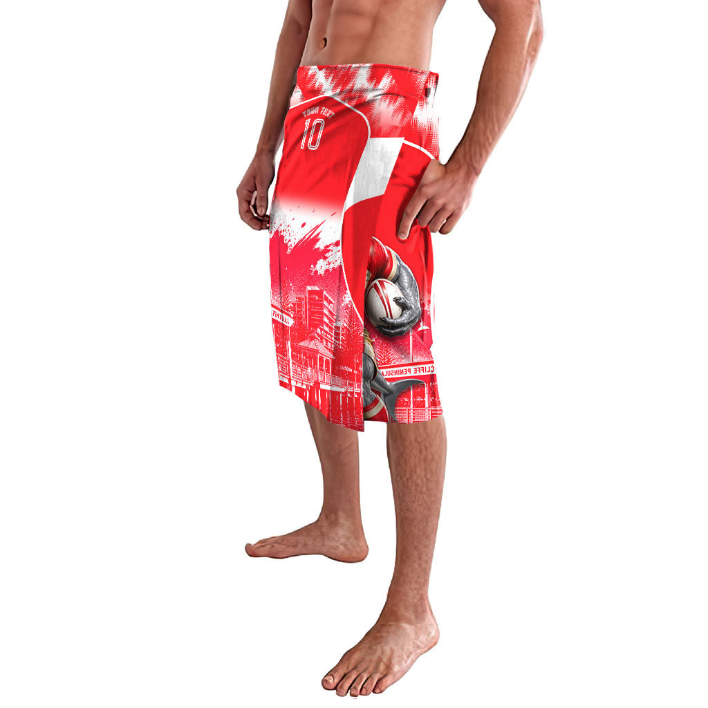 Personalised Dolphins Mascot Rugby Lavalava Redcliffe Peninsula Athletic Graphic Print