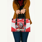 Personalised Dolphins Mascot Rugby Leather Bag Redcliffe Peninsula Athletic Graphic Print