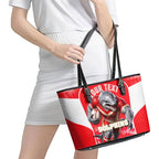Personalised Dolphins Mascot Rugby Leather Tote Bag Redcliffe Peninsula Athletic Graphic Print