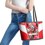 Personalised Dolphins Mascot Rugby Leather Tote Bag Redcliffe Peninsula Athletic Graphic Print