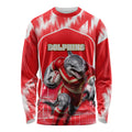 Personalised Dolphins Mascot Rugby Long Sleeve Shirt Redcliffe Peninsula Athletic Graphic Print
