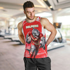 Personalised Dolphins Mascot Rugby Men Tank Top Redcliffe Peninsula Athletic Graphic Print