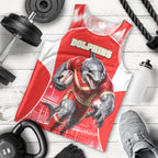 Personalised Dolphins Mascot Rugby Men Tank Top Redcliffe Peninsula Athletic Graphic Print