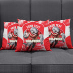 Personalised Dolphins Mascot Rugby Pillow Cover Redcliffe Peninsula Athletic Graphic Print
