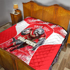 Personalised Dolphins Mascot Rugby Quilt Redcliffe Peninsula Athletic Graphic Print