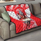 Personalised Dolphins Mascot Rugby Quilt Redcliffe Peninsula Athletic Graphic Print