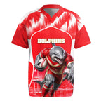 Personalised Dolphins Mascot Rugby Rugby Jersey Redcliffe Peninsula Athletic Graphic Print