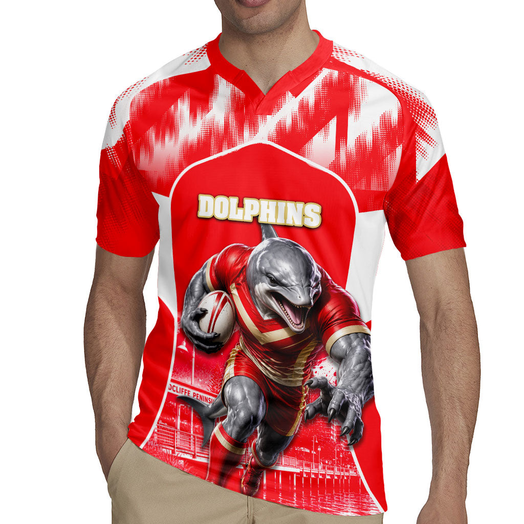 Personalised Dolphins Mascot Rugby Rugby Jersey Redcliffe Peninsula Athletic Graphic Print