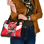 Personalised Dolphins Mascot Rugby Shoulder Handbag Redcliffe Peninsula Athletic Graphic Print
