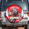 Personalised Dolphins Mascot Rugby Spare Tire Cover Redcliffe Peninsula Athletic Graphic Print