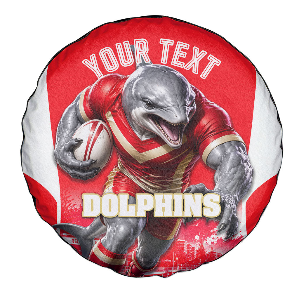 Personalised Dolphins Mascot Rugby Spare Tire Cover Redcliffe Peninsula Athletic Graphic Print