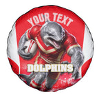 Personalised Dolphins Mascot Rugby Spare Tire Cover Redcliffe Peninsula Athletic Graphic Print