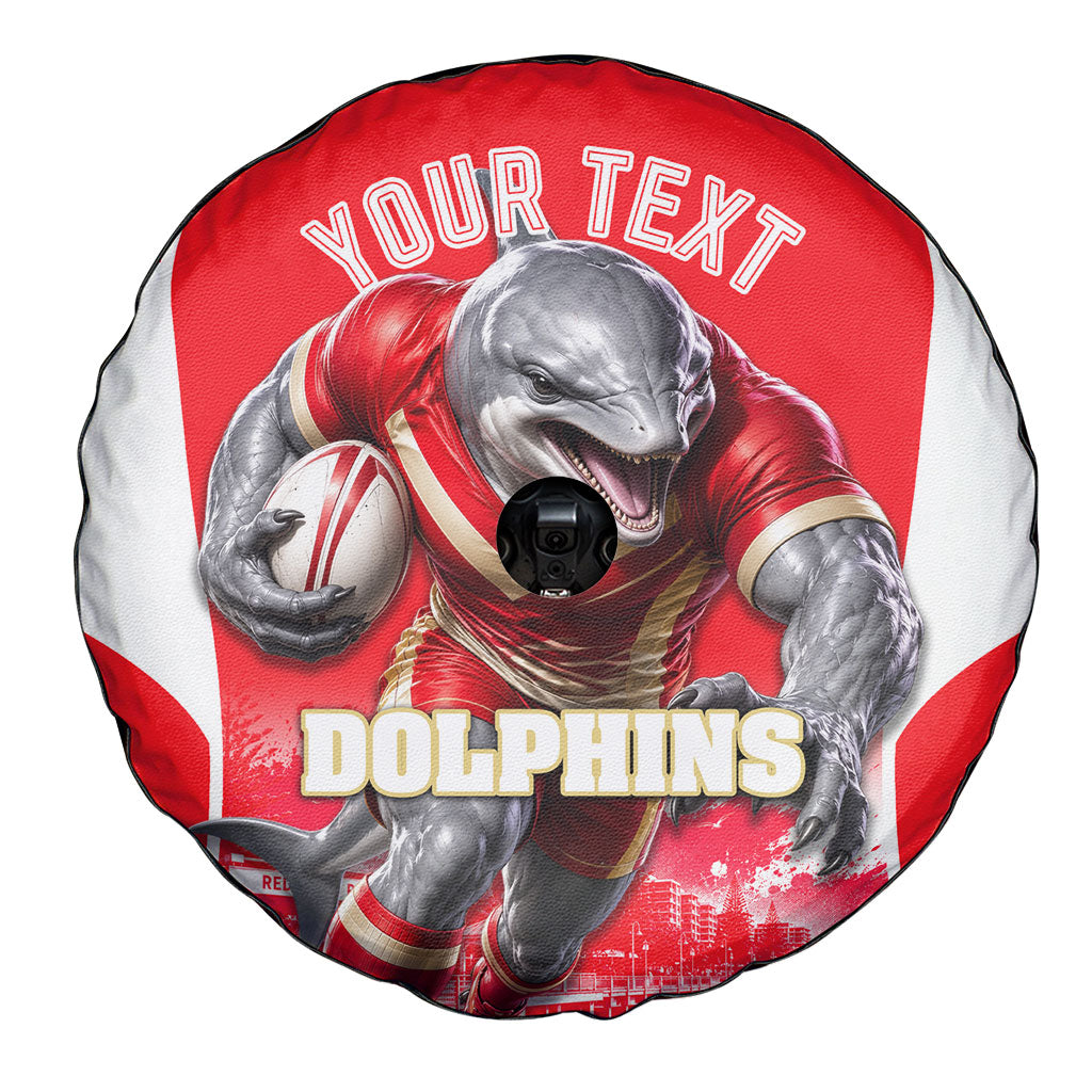 Personalised Dolphins Mascot Rugby Spare Tire Cover Redcliffe Peninsula Athletic Graphic Print