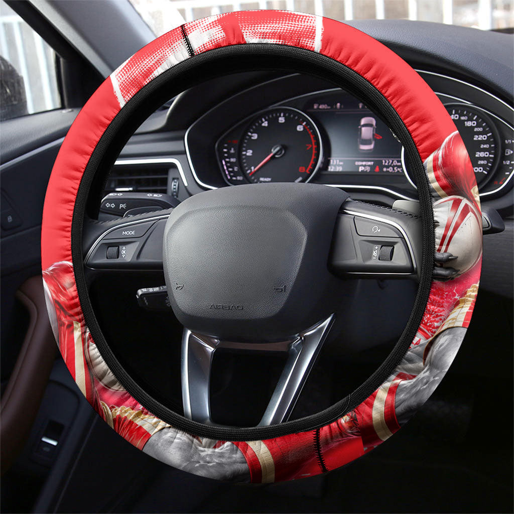 Dolphins Mascot Rugby Steering Wheel Cover Redcliffe Peninsula Athletic Graphic Print