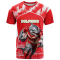 Personalised Dolphins Mascot Rugby T Shirt Redcliffe Peninsula Athletic Graphic Print