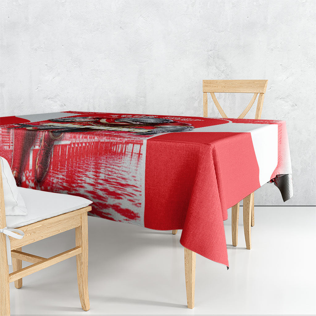 Personalised Dolphins Mascot Rugby Tablecloth Redcliffe Peninsula Athletic Graphic Print