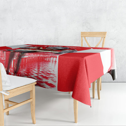 Personalised Dolphins Mascot Rugby Tablecloth Redcliffe Peninsula Athletic Graphic Print