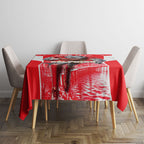 Personalised Dolphins Mascot Rugby Tablecloth Redcliffe Peninsula Athletic Graphic Print