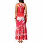 Personalised Dolphins Mascot Rugby Tank Maxi Dress Redcliffe Peninsula Athletic Graphic Print