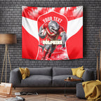 Personalised Dolphins Mascot Rugby Tapestry Redcliffe Peninsula Athletic Graphic Print