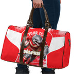 Personalised Dolphins Mascot Rugby Travel Bag Redcliffe Peninsula Athletic Graphic Print