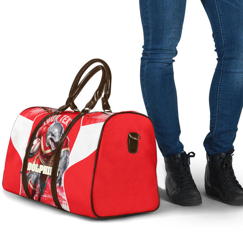 Personalised Dolphins Mascot Rugby Travel Bag Redcliffe Peninsula Athletic Graphic Print