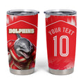 Personalised Dolphins Mascot Rugby Tumbler Cup Redcliffe Peninsula Athletic Graphic Print
