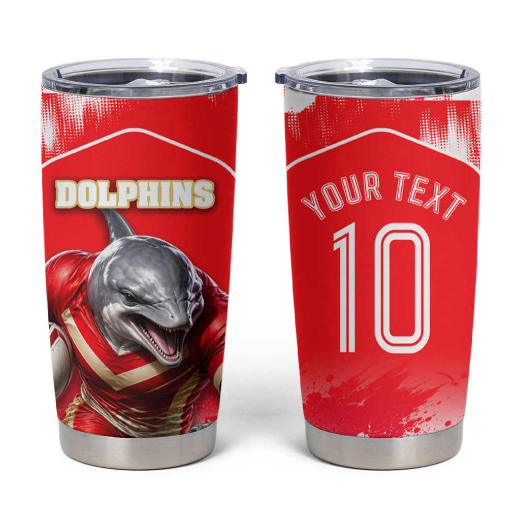 Personalised Dolphins Mascot Rugby Tumbler Cup Redcliffe Peninsula Athletic Graphic Print