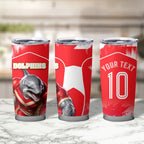 Personalised Dolphins Mascot Rugby Tumbler Cup Redcliffe Peninsula Athletic Graphic Print