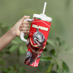 Personalised Dolphins Mascot Rugby Tumbler With Handle Redcliffe Peninsula Athletic Graphic Print