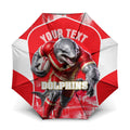 Personalised Dolphins Mascot Rugby Umbrella Redcliffe Peninsula Athletic Graphic Print