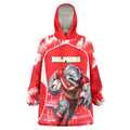 Personalised Dolphins Mascot Rugby Wearable Blanket Hoodie Redcliffe Peninsula Athletic Graphic Print
