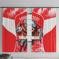 Personalised Dolphins Mascot Rugby Window Curtain Redcliffe Peninsula Athletic Graphic Print