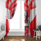 Personalised Dolphins Mascot Rugby Window Curtain Redcliffe Peninsula Athletic Graphic Print