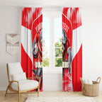 Personalised Dolphins Mascot Rugby Window Curtain Redcliffe Peninsula Athletic Graphic Print