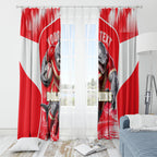 Personalised Dolphins Mascot Rugby Window Curtain Redcliffe Peninsula Athletic Graphic Print